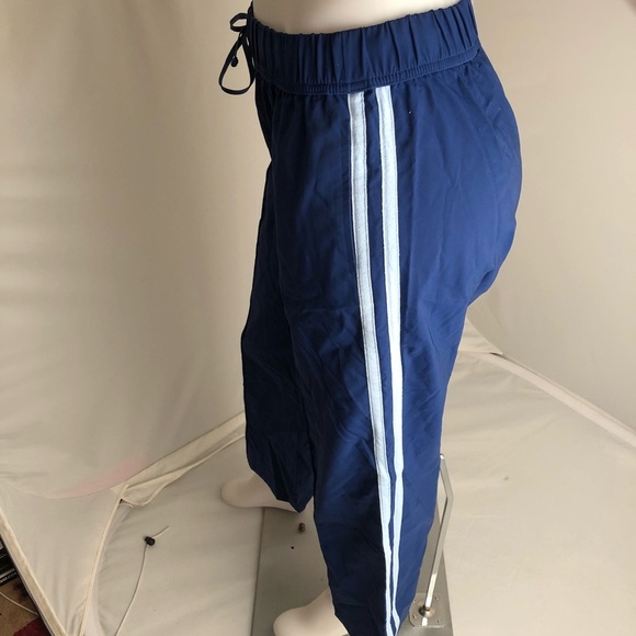 Express Jeans vintage Y2K blue side stripe cropped workout track pants - Picture 2 of 11